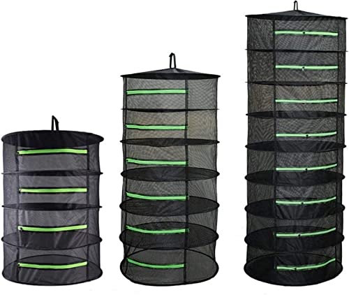 TONIJAWES Trockennetz Kräuter Breite 60cm 4 lagiges schwarz Kräutertrockner Pflanzen Trockenregal Klappbar Aufhängen Geeignet getrocknetem Blumen,Fisch,Fleisch,Früchten Trocknen Kleidung