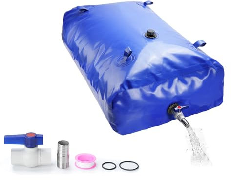Sukudon Wasserbehälter mit großem Fassungsvermögen, Sammelfass, Wasserspeicher, Blase, Tankrucksack – tragbar und faltbar für Notwasserlieferung, Bewässerung und mehr (240 l)