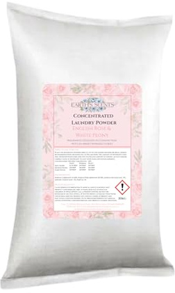 Earth's Scents English Rose & Peony Non-Bio Washing Powder 10KG - Professional Laundry Detergent 200 Washes