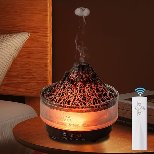 hzuisst Aroma Diffuser, 260 ML Diffusor für Ätherische Öle mit Fernbedienung, Raumduft Diffuser mit 7 Lichtfarben, Timer, Abschaltautomatik Aroma Diffuser Klein für Schlafzimmer Büro