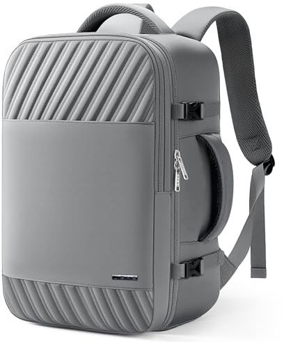 Lekespring Zaino Ryanair 40x20x25 Zaino da Viaggio Aereo Bagaglio a Mano, Zaini Porta PC Uomo Donna con Scomparto Scarpe, Borsa da Cabina per Easyjet Vueling Wizz Air, Lavoro Scuola Trekking, Grigio
