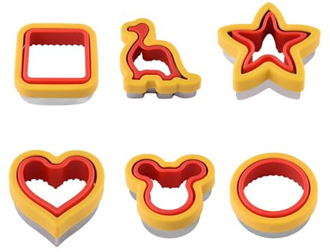 JLISENYIG Matrice de découpe de Sandwich Moule à Pain de mie Moule à Pain grillé Biscuit Découpeur de Moule à Pain Maison en Relief Ensemble de 6 pièces