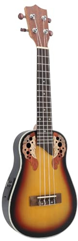 23in Ukulele Trägran 23in Ukulele, TräUkulele Ukulele med Rosewood Gripbräda och Bridge Inbyggd 3 Band Equalizer för Musikentusiaster