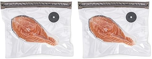 CASO Vacu ZIP-Bags 26x23 cm, 20 Beutel, SousVide geeignet, BPA Frei, mit 150 µm besonders stark, reißfest, wiederverwendbar, für CASO (Hand)-Vakuumierer mit ZIP-Adapter, inkl. Food Manager Sticker