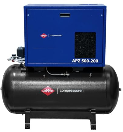 Tyst kompressor APZ 500–200 10 bar 4 hk/3 kW 378 l/min 200 l