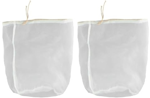 FACAIIO Lot de 2 sachets fins réutilisables en nylon 20 x 30 cm pour brassage maison, noix pour lait, jus, soupe - 100/160/200 microns