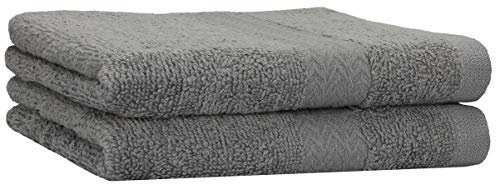 Betz 2-TLG. Handtuch-Set Premium 100% Baumwolle 2 Handtücher 50x100 cm Farbe anthrazit