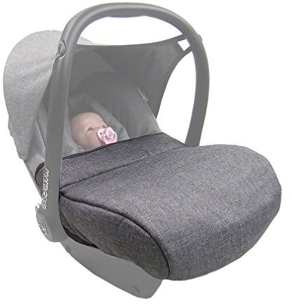 BAMBINIWELT Windschutz, FUSSABDECKUNG für Maxi-Cosi CabrioFix MELIERT GRAU WOLLE