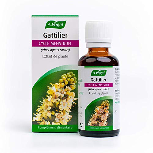 A.VOGEL - Gattilier - Complément alimentaire cycle menstruel - Lutte contre les règles douloureuses - Equilibre hormonal féminin - Extrait de plante fraîche de Gattilier - 100% vegan - 50ml