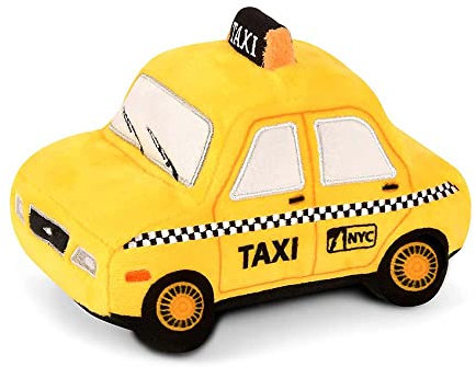 P.L.A.Y. PET LIFESTYLE AND YOU - Plüsch Spielzeug Hund - Canine Commute Collection - New York Taxi Yellow Cab, 100 g