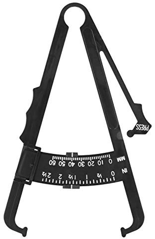 Körperfett Tester Messschieber, Persönlicher Körperfett Monitor Skinfold Tester, Schwarzer Kunststoff Körperfett Messschieber Unisex Skinfold Messschieber Körperfett Messgerät(metrisch)