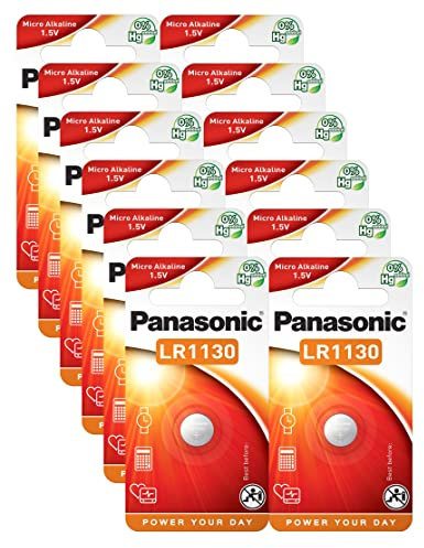 Panasonic LR1130 (LR54, AG10) Alkaline-Batterie, 1,5 V, 12 Stück
