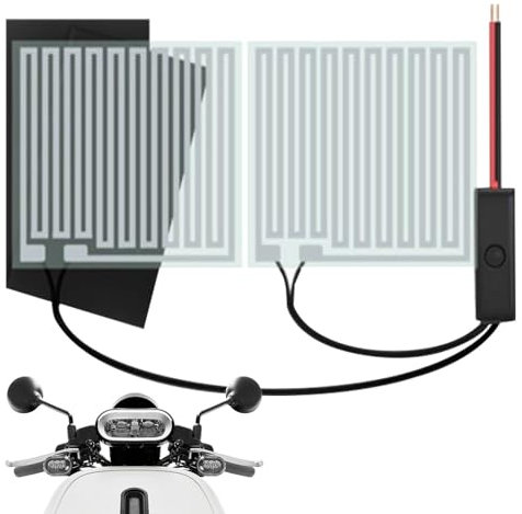 Manopola riscaldata per scooter elettrico, manubrio riscaldato elettrico, pad per moto riscaldato, manubrio antiscivolo, manopole riscaldate per manubrio moto per inverno freddo per ATV