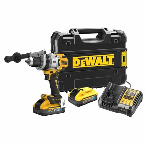 DeWALT Trapano avvitatore a percussione a batteria DCD1007H2T-QW, 18 V, 5 Ah, avvitatore a batteria