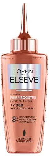 L’OREAL PARIS – Elseve Fiber Booster – Sérum Anti-Chute Cheveux Clairsemés – Cure 6 Semaines* - Stimule la Pousse* – Augmente la Densité Capillaire – Hommes & Femmes - Enrichi en Aminexil-R