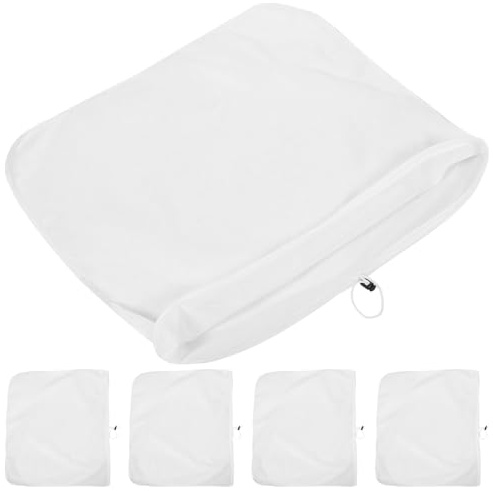 Alipis 5piezas Bolsa De Filtro Cordón Reutilizables para Colar Leche De Nueces y Malla Fina