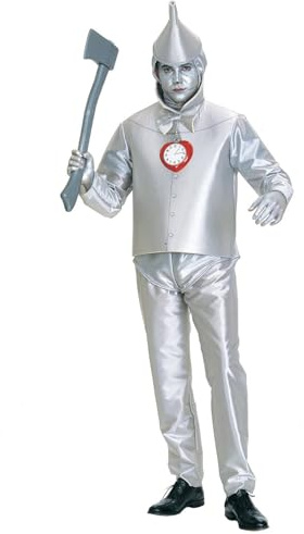 Shukqueen Woodsman - Costume da uomo in latta per Halloween, con parte superiore, pantaloni, cappello e orologio, taglia M