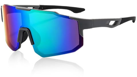Pynzeka Lunette de Cyclisme Lunette de Soleil Sport Polarisée Protection UV 400 pour Cyclisme Course à Pied SKI l'alpinisme Activités de Plein Air