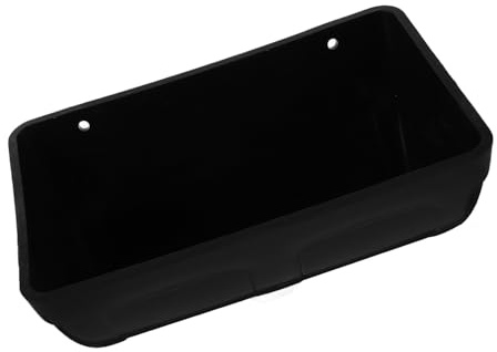 KESYOO Hanging Black Livestock Feeding Trough with Clips and Screws, Waterproof Chicken Feeder and Goat Feed Bucket, Suitable for Ducks, Geese, and Farm Animals