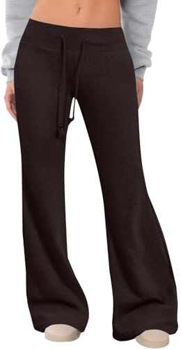 Vardagliga kortbyxor för kvinnor utsvängda leggings hög midja utsvängd yoga mjuka breda ben träningsbyxor