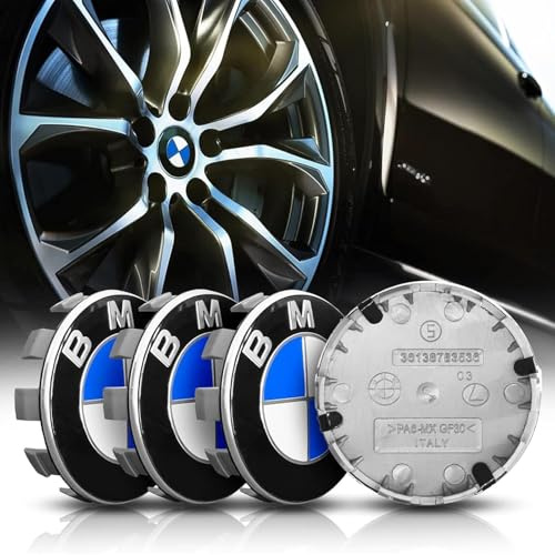 4 Tapas Centro Tapacubos para BMW 68mm - Tapas Llantas Centrales para Llantas para Llantas Originales OEM