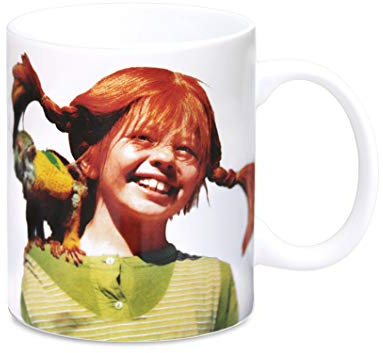 Logoshirt - Pippi Calzaslargas y Señor Nilsson - Taza de Porcelana - Multicolor - Diseño Original con Licencia