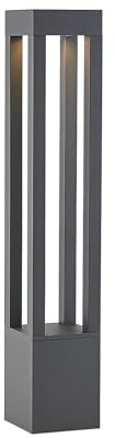 Arcchio LED LED-utomhuslampa 'Lienna' (modern) i Grå av aluminium/grå zink (1 lamor, glödlampor ingår) - Väglampa, pollare, vägbelysning, sockellampa