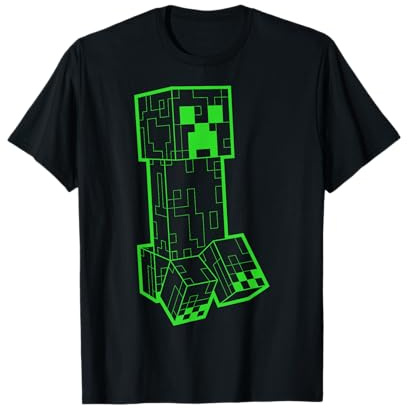 Minecraft Bright Creeper Outline T-Shirt