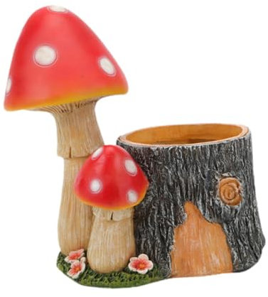 Milageto Vaso Luminoso per Fiori in Resina, Decorazione da Tavolo per Interni ed Esterni