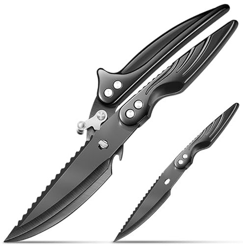 Forbici per Pollame Forbici da Cucina Sharp Forbici per Carne in Acciaio Inossidabile: Forbici per ossa Dentellate Professionali Forbici per Pollame per ossa di Pollo Verdure Pesce Schwartz