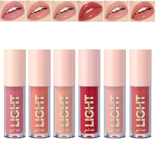 Glitzer Lipgloss Set, Schimmer und Glanz Lip Gloss Set, Feuchtigkeitsspendend Lippenöl für Glänzende Lippen, Makeup-Geschenkset für Mädchen und Frauen, Lip Oil Set