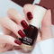Red Nail Polish, Burgundy Nail Polish, Glitter Nail Varnish, Shimmer Dark Red Quick Dry Breathable Long Lasting, No Need LED/UV Cherry Red Christmas Nail Art for Women Salon DIY Home