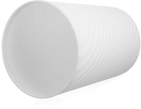 TOPBATHY Poubelle Sans Couvercle Blanche Pour Bureau Et Salle De Bain Ouverture Large Facile à Utiliser Corbeille Plastique Polyvalente Pour Déchets Ménagers Et Recyclage