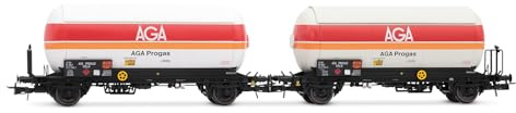 Jouef Hj6289 Sncf, 2-Unit Aga Progas Gas Tankers, Section IV Freight Wagons