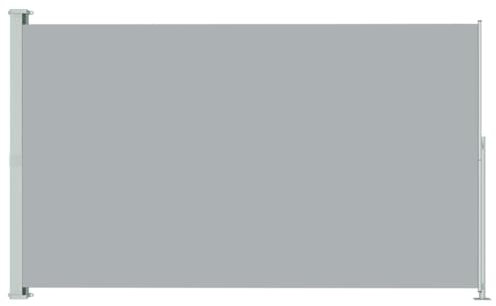 vidaXL Seitenmarkise Ausziehbar UV-beständig Sonnenschutz Sichtschutz Windschutz Seitenrollo Markise Balkon Garten Terrasse 180x300cm Grau