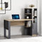 Homidea Tody Schreibtisch - Computer & Schreibtisch - Arbeitsplatz - Stauraum mit Tür und Ablagen im modernen Design für Home Office oder Kinderzimmer (Tody - Anthrazit/Walnuss)