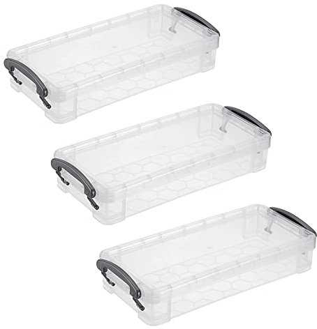 3 Pezzi Astuccio Trasparente con Coperchio, Scatole Impilabili Traslucide, Scatole Portamatite in Plastica Trasparente,per Forniture per Ufficio Scatola di Immagazzinaggio di Cancelleria per Studenti