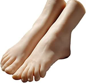 JUYO VONSAN Silikon Füße Modell Silikon-Mannequin Fuß Schaufensterpuppe weiblich Beine Mannequin füsse für Schmuck Sandale Schuhsocken-Anzeige Art Skizze 2696