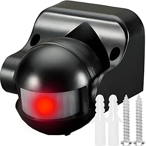 Retoo Infrarouge Détecteur de Mouvement de extérieur et intérieur IP44, Champ de Travail 180°, portée 12 m, détecteur de Mouvement, adapté aux LED étanches, Montage Apparent et encastré, Montage Mural