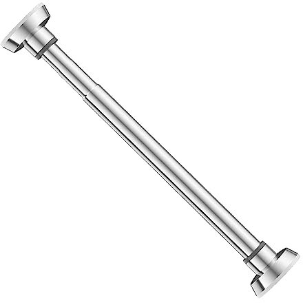 JISADER Verstellbare Kleiderstange ohne Bohren, Ausziehbare Kleiderstange für Schrank, Duschvorhangstange Edelstahl Teleskopstange Spannstange für Dusche Balkon Badezimmer Hängestange, 35cm 55cm