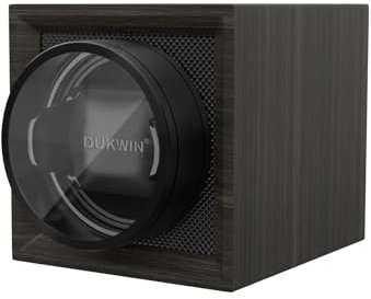 DUKWIN Portable Watch Winder Box - Single Watch Winder with Quiet Japanese Motor, Dual Power Supply for Travel
