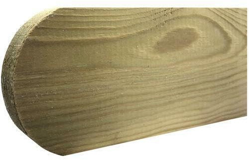 Premium Picket Garden Fencing - Timber Treated Wood Fencing Boards (3'' x 3ft) Rounded Top Planed And Smooth Round Top Pales, UK (3 Foot High Pack of 50)