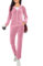 Aottori Survêtement Femme Velours Ensembles Sportswear 2 Pièce Zippé à Capuche Ensemble de Sport Jogging Pantalon Décontracté Pyjama d'intérieur Vêtements Rose L