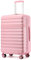 KONO Valigia Bagaglio a Mano Trolley Media Valige Rigida Medio Viaggio ABS+PC Hardshell Leggero con 4 Ruote e TSA Lucchetto, Rosa