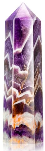 FoiiLiio 9-10cm Torre de Amatista Cristal de Roca Piedra Preciosa Natural Vástago de Cristal Grandes Torres Piedra Curativa Meditación Energía Piedra