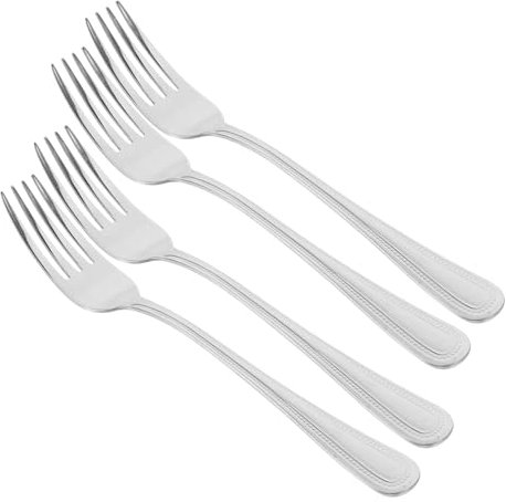 TIDTALEO 4 Pièces Fourchettes Polyvalentes en Acier Résistantes à La Corrosion Confortables Adaptées Maison Et Restaurant