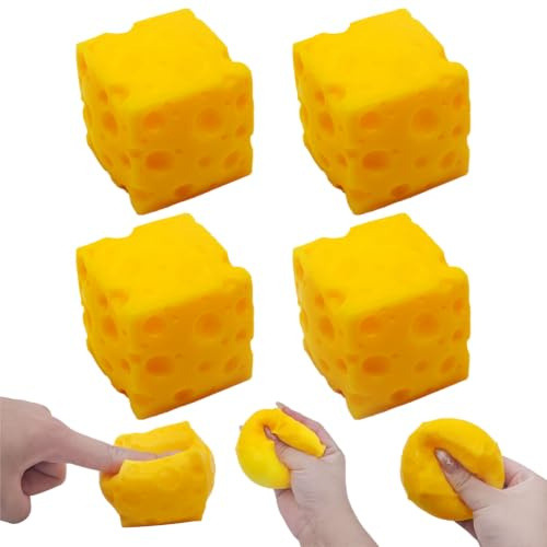 4Pcs Cheese Squishy Anti Stress Fromage Taba Squishy Mignons