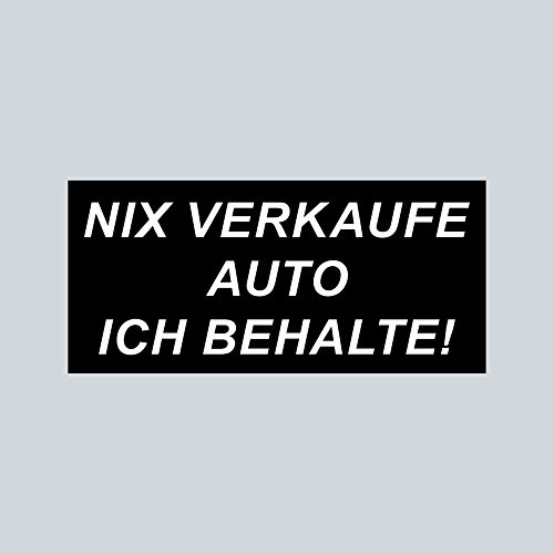 GreenIT 4 Stück Aufkleber Sticker Nix Auto ich behalte Stop Visitenkarten Werbung anstecken verboten