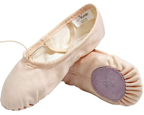 Nexete Ballet Shoes Slippers Classic Canvas Split-Sole Dance Slippers for Toddler Kid Girl Boy Women (Women EU 35 / US 5, Ballet Pink)