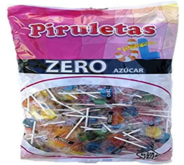 Sucettes colorées assorties sans sucre ajouté 200 unités